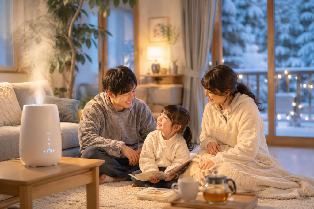 高断熱・高気密な住宅仕様により冬でも家の中が東京より暖かい札幌の暮らしのイメージ