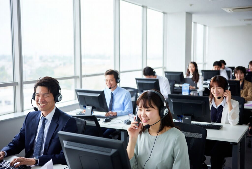 札幌への移住者におすすめな大手IT企業やBPO拠点の快適なオフィスで働くオペレーター