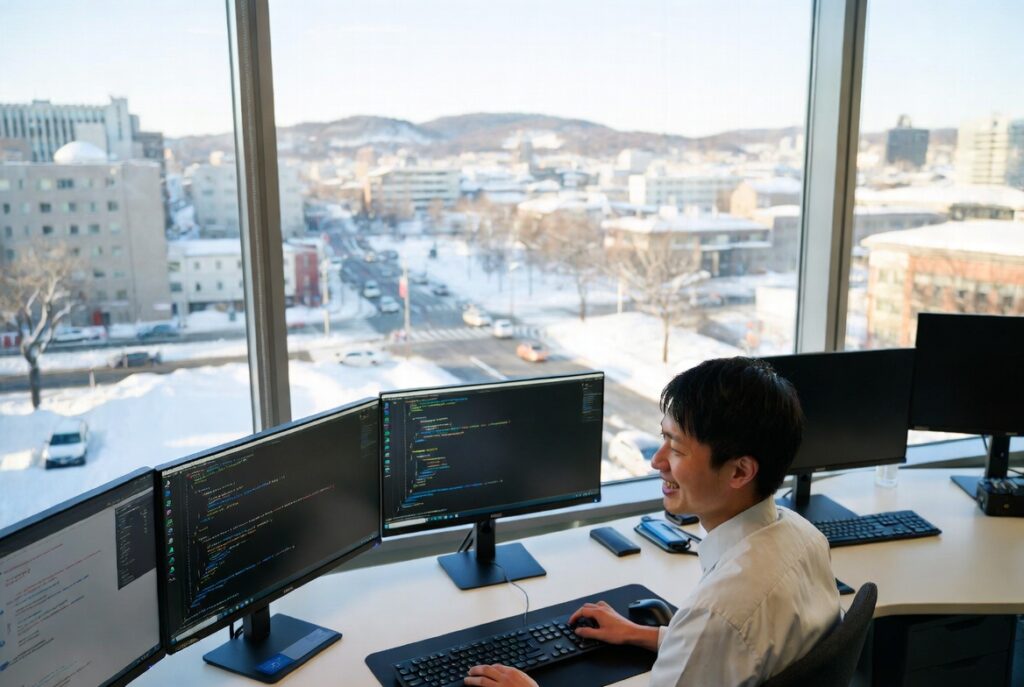 東京水準の高年収オファーが多い札幌のIT・Web企業や開発拠点での仕事風景