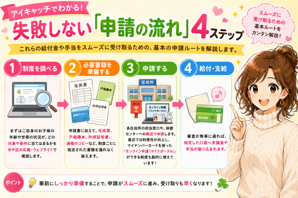 失敗しない申請の流れ4ステップを明快に解説